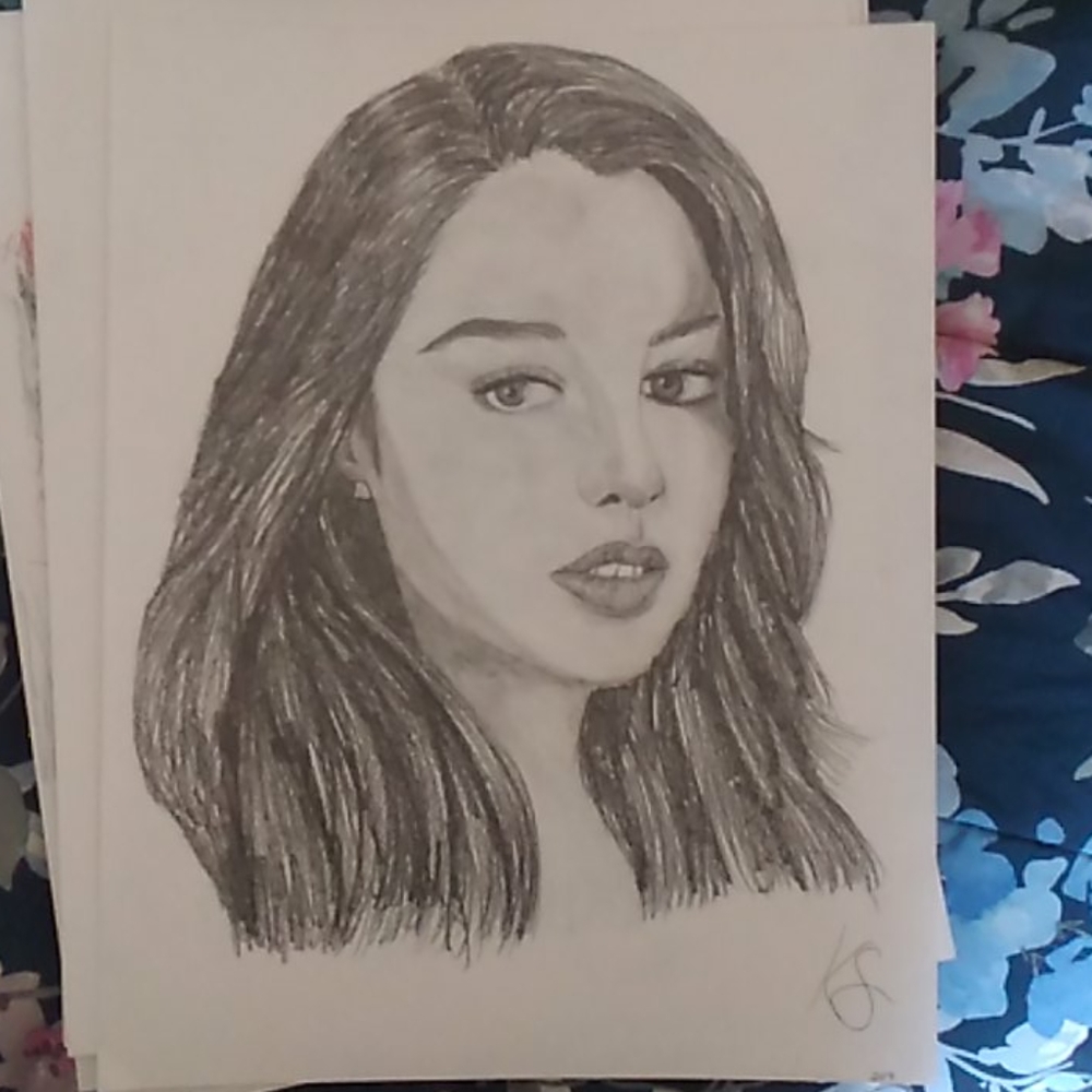 Drawing of Emilia Clarke